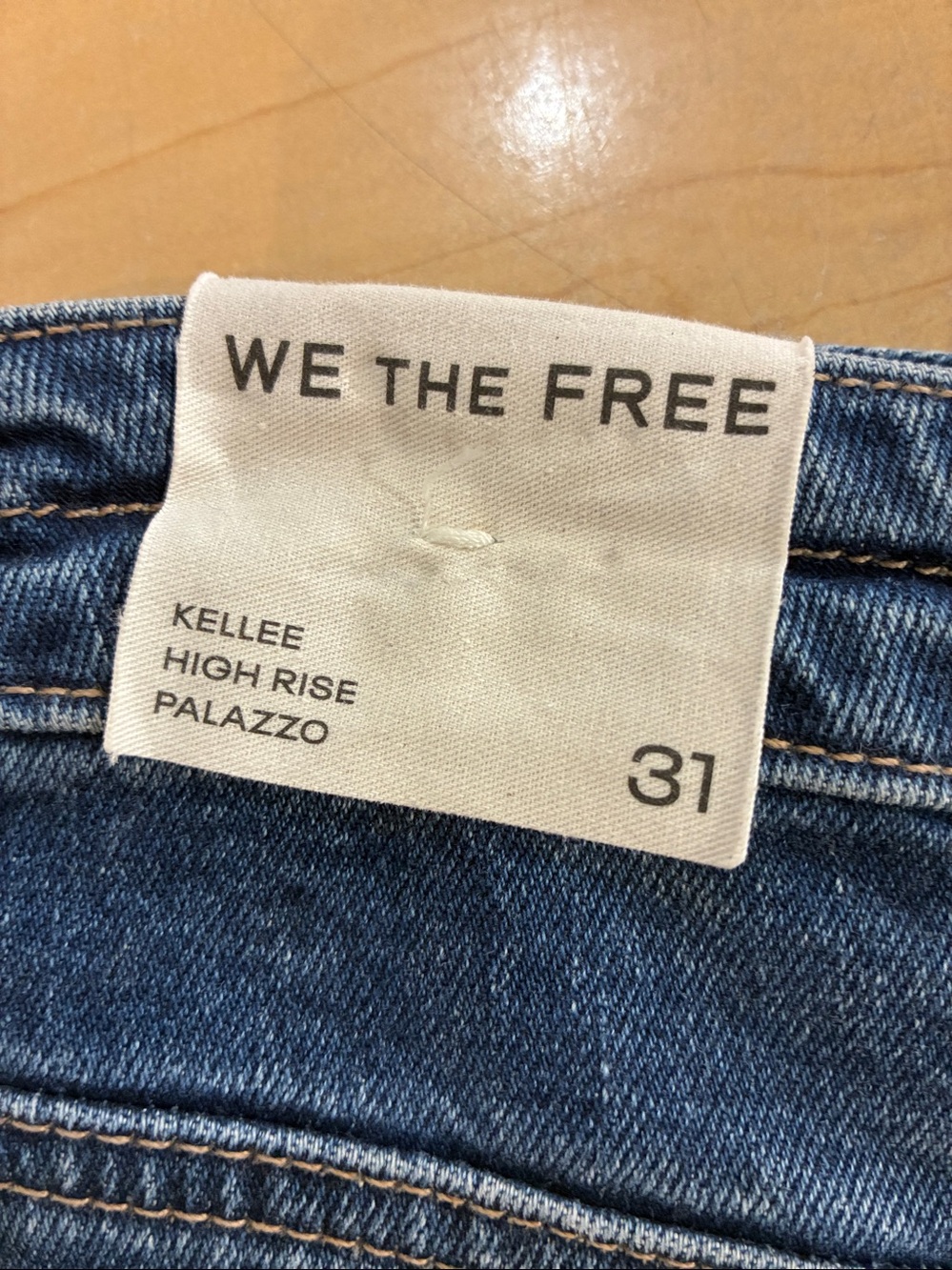 Free People We The Free Kellee Wide-Leg Denim Jeans NWT , 31 - Picture 4 of 6